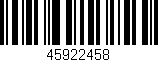Código de barras (EAN, GTIN, SKU, ISBN): '45922458'