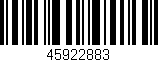 Código de barras (EAN, GTIN, SKU, ISBN): '45922883'