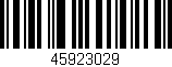 Código de barras (EAN, GTIN, SKU, ISBN): '45923029'