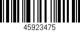 Código de barras (EAN, GTIN, SKU, ISBN): '45923475'