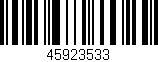 Código de barras (EAN, GTIN, SKU, ISBN): '45923533'