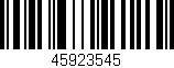 Código de barras (EAN, GTIN, SKU, ISBN): '45923545'