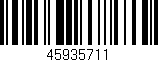 Código de barras (EAN, GTIN, SKU, ISBN): '45935711'