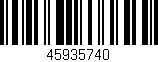 Código de barras (EAN, GTIN, SKU, ISBN): '45935740'