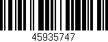 Código de barras (EAN, GTIN, SKU, ISBN): '45935747'