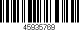 Código de barras (EAN, GTIN, SKU, ISBN): '45935769'