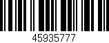 Código de barras (EAN, GTIN, SKU, ISBN): '45935777'