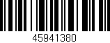 Código de barras (EAN, GTIN, SKU, ISBN): '45941380'