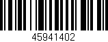 Código de barras (EAN, GTIN, SKU, ISBN): '45941402'