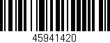 Código de barras (EAN, GTIN, SKU, ISBN): '45941420'