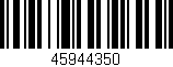 Código de barras (EAN, GTIN, SKU, ISBN): '45944350'