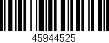 Código de barras (EAN, GTIN, SKU, ISBN): '45944525'