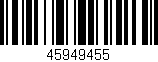 Código de barras (EAN, GTIN, SKU, ISBN): '45949455'
