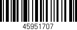Código de barras (EAN, GTIN, SKU, ISBN): '45951707'