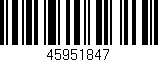 Código de barras (EAN, GTIN, SKU, ISBN): '45951847'