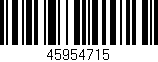 Código de barras (EAN, GTIN, SKU, ISBN): '45954715'
