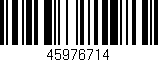 Código de barras (EAN, GTIN, SKU, ISBN): '45976714'