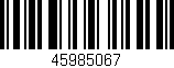 Código de barras (EAN, GTIN, SKU, ISBN): '45985067'