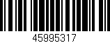 Código de barras (EAN, GTIN, SKU, ISBN): '45995317'