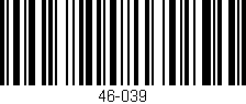 Código de barras (EAN, GTIN, SKU, ISBN): '46-039'