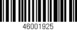 Código de barras (EAN, GTIN, SKU, ISBN): '46001925'
