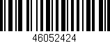 Código de barras (EAN, GTIN, SKU, ISBN): '46052424'