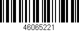 Código de barras (EAN, GTIN, SKU, ISBN): '46065221'