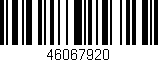 Código de barras (EAN, GTIN, SKU, ISBN): '46067920'