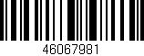 Código de barras (EAN, GTIN, SKU, ISBN): '46067981'