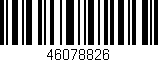Código de barras (EAN, GTIN, SKU, ISBN): '46078826'