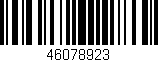 Código de barras (EAN, GTIN, SKU, ISBN): '46078923'
