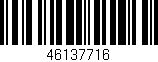 Código de barras (EAN, GTIN, SKU, ISBN): '46137716'