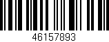 Código de barras (EAN, GTIN, SKU, ISBN): '46157893'