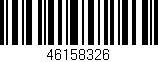 Código de barras (EAN, GTIN, SKU, ISBN): '46158326'