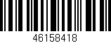 Código de barras (EAN, GTIN, SKU, ISBN): '46158418'