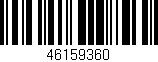 Código de barras (EAN, GTIN, SKU, ISBN): '46159360'
