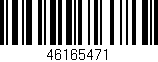 Código de barras (EAN, GTIN, SKU, ISBN): '46165471'