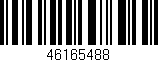 Código de barras (EAN, GTIN, SKU, ISBN): '46165488'