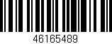 Código de barras (EAN, GTIN, SKU, ISBN): '46165489'
