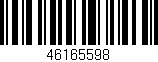 Código de barras (EAN, GTIN, SKU, ISBN): '46165598'