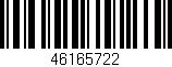 Código de barras (EAN, GTIN, SKU, ISBN): '46165722'