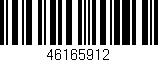Código de barras (EAN, GTIN, SKU, ISBN): '46165912'