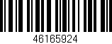 Código de barras (EAN, GTIN, SKU, ISBN): '46165924'