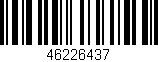 Código de barras (EAN, GTIN, SKU, ISBN): '46226437'
