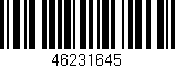 Código de barras (EAN, GTIN, SKU, ISBN): '46231645'