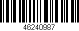 Código de barras (EAN, GTIN, SKU, ISBN): '46240987'