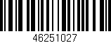 Código de barras (EAN, GTIN, SKU, ISBN): '46251027'