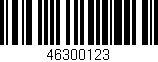 Código de barras (EAN, GTIN, SKU, ISBN): '46300123'