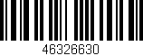 Código de barras (EAN, GTIN, SKU, ISBN): '46326630'