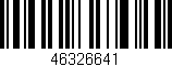 Código de barras (EAN, GTIN, SKU, ISBN): '46326641'
